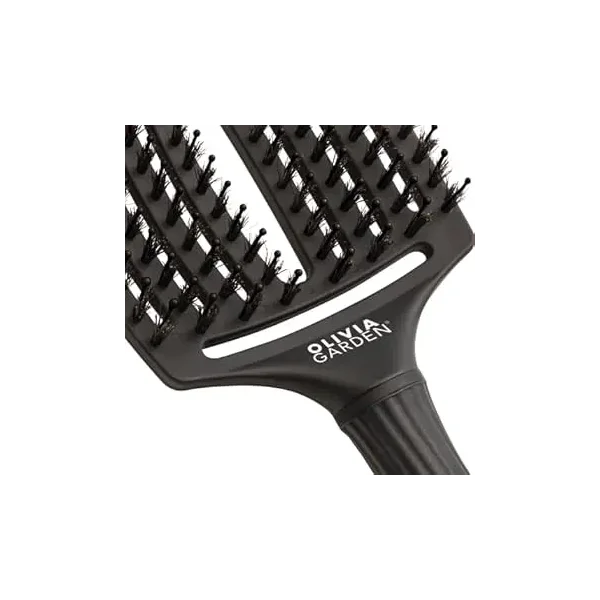 Olivia Garden Finger Brush Care Iconic Boar&Nylon Black M