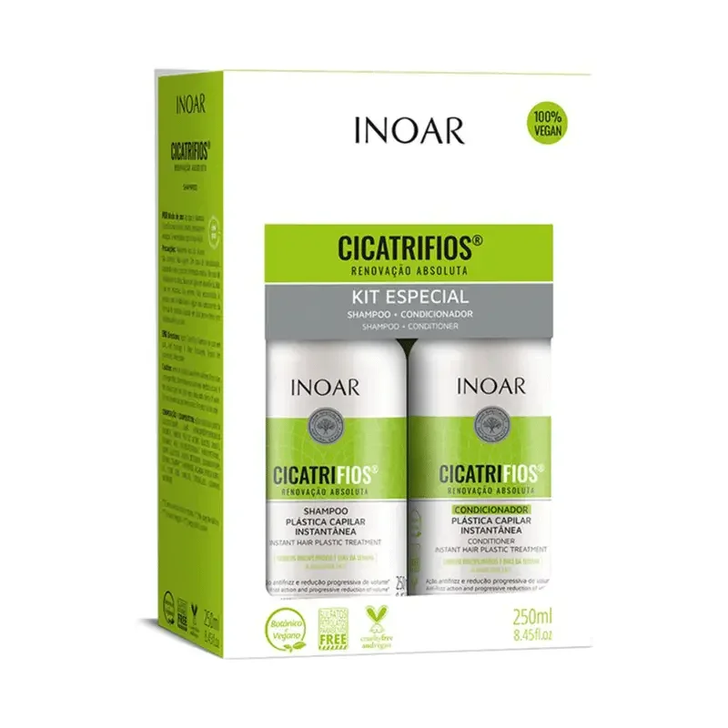 Kit Shampooing & Après-Shampooing INOAR Cicatrifios 2x250ml