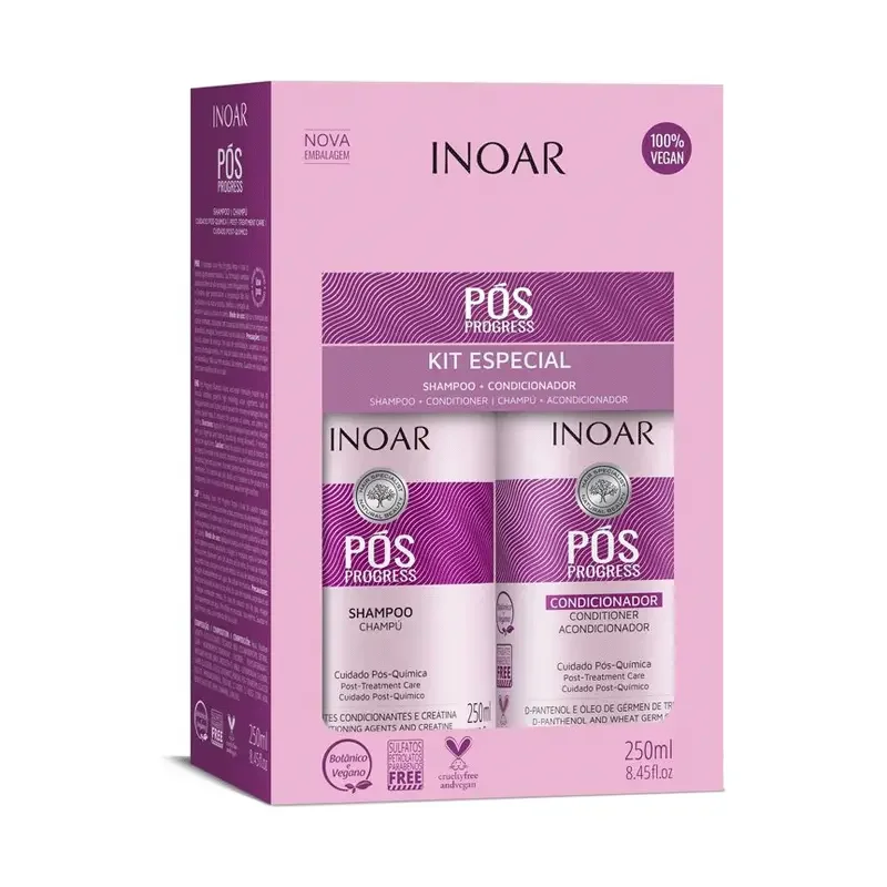 INOAR Pos Progress Shampoo & Spülung Set 2x250ml