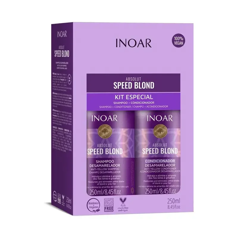 Kit Shampooing & Après-Shampooing INOAR Absolut Speed Blond 2x250ml