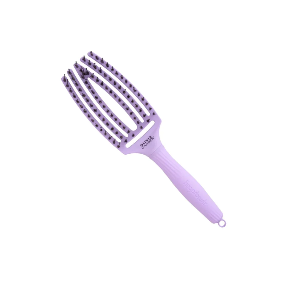 Olivia Garden Fingerbrush Care Iconic Boar & Nilon Lavender Medium