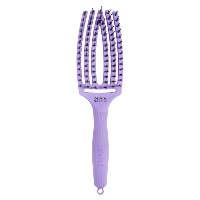 Olivia Garden Fingerbrush Care Iconic Boar & Nilon Lavender Medium