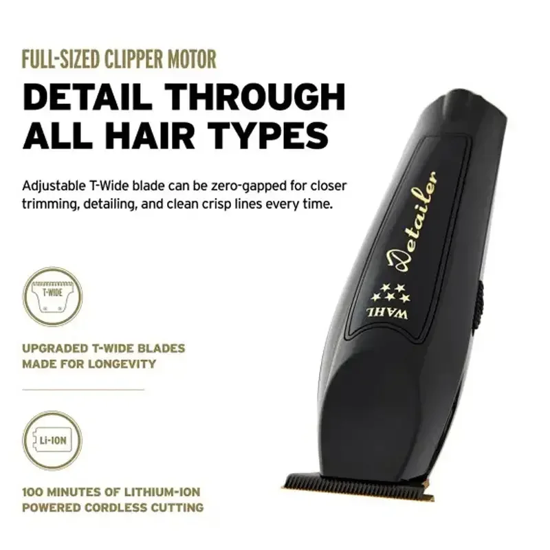 Wahl Combi Tondeuse Magic Clip Sans Fil + Tondeuse de Précision Detailer Li