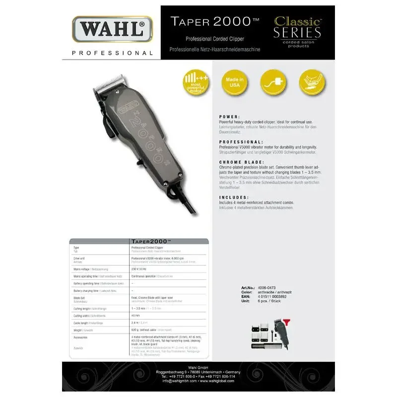 Wahl Taper 2000 Tondeuse